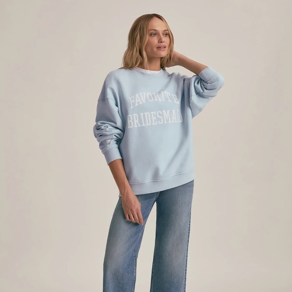 FAVORITE DAUGHTER Favorite Bridesmaid Blue Pullover M